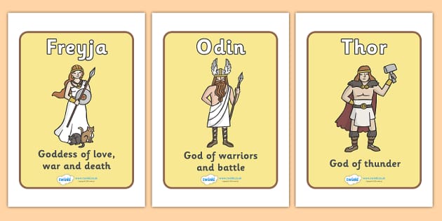 Viking Gods Display Posters - Vikings, display, gods, god