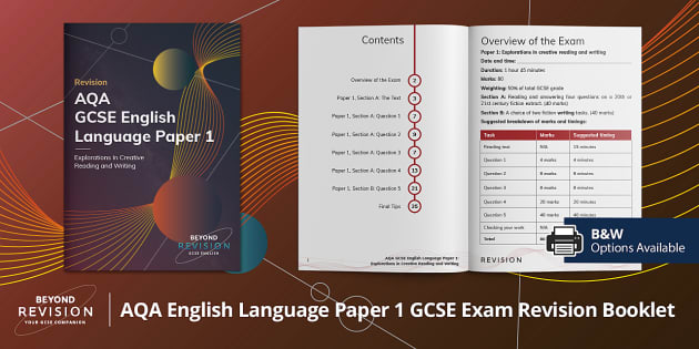 AQA English Language Paper 1 Exam Revision Booklet