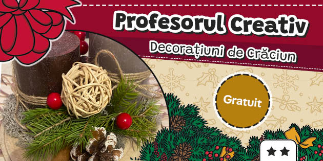 * NEW * Aranjament de Crăciun pentru masă – Profesorul creativ Decorațiuni de Crăciun