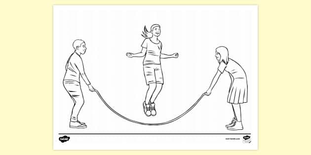 Girl Skipping Rope Royalty Free SVG Cliparts Vectors And Stock  Illustration Image 22488907