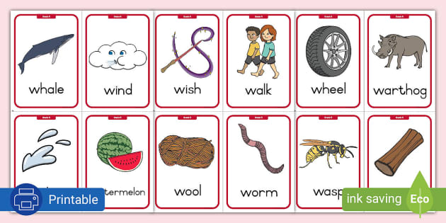 Gr. R Phonics: W Flashcards (Teacher-Made) - Twinkl