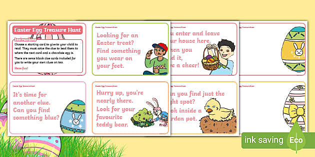 Easter Egg Hunt Riddles for All Around the House