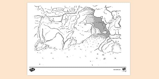 treasure cave coloring page