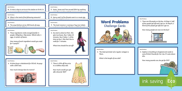 Year 5 Maths Problem Cards | Illustrated | Teacher-Made