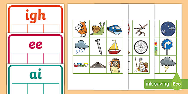 ai, ee, igh, oa Sorting Cards Activity - Twinkl