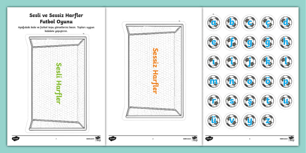 Sesli Ve Sessiz Harfler Futbol Oyunu (teacher Made) - Twinkl