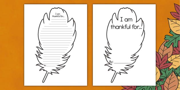 turkey feather template cut out