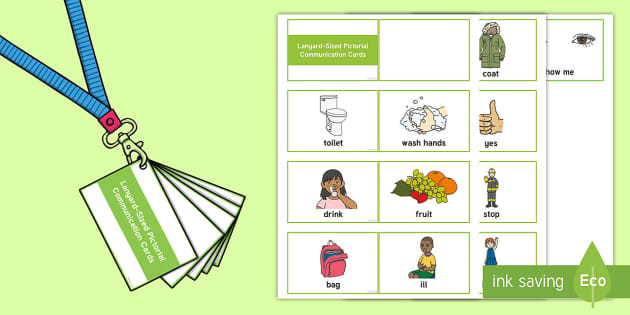 Lanyard Communication Cards Inclusive Education Resources