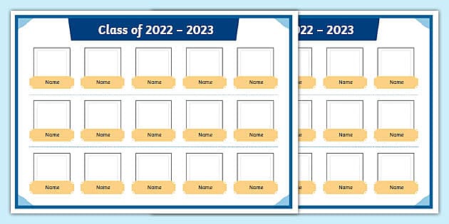 Editable Class Photo Template Class Management Twinkl