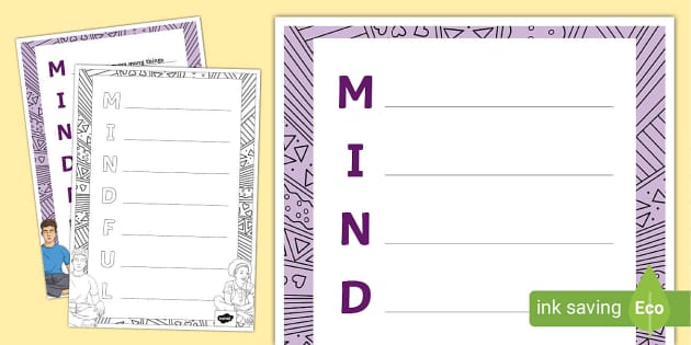 Mindful Acrostic Poem Example (teacher made) - Twinkl