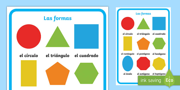 Large 2D Shapes Display Poster (Hecho por educadores)