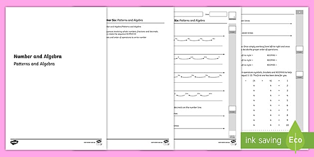 patterns and algebra test year 6 maths worksheets pdf