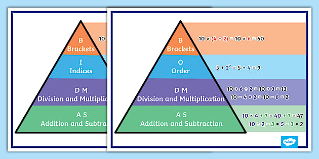 👉 KS2 Maths BIDMAS/BODMAS Pyramid Poster (teacher made)