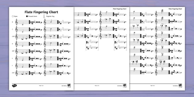 Flute Fingering Chart | Twinkl (teacher made) - Twinkl