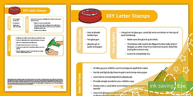 DIY Letter Stamps Activity (teacher made) - Twinkl