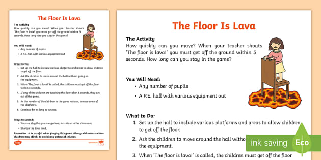 KS1 The Floor Is Lava Game (l'insegnante ha fatto) - Twinkl
