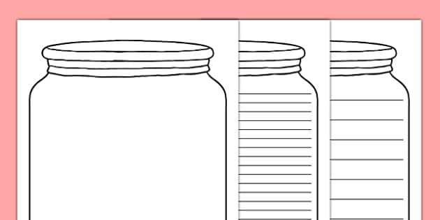 Dream Jar Template Primary Resource (teacher made)