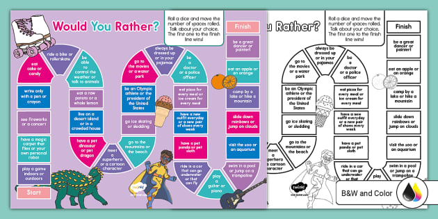 A Digital Board Game to Use “Would you Rather” in Speaking and Writing