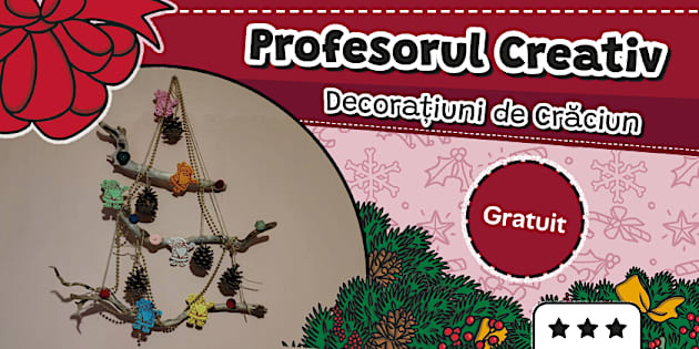 Brad de Crăciun deasupra lumii – Profesorul creativ Decorațiuni de Crăciun
