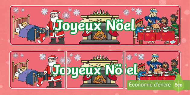 Banderole d'affichage : Joyeux Noël (teacher made) - Twinkl