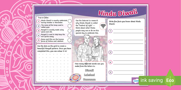 Ks2 Hindu Diwali Activity Mat Teacher Made Twinkl 9941