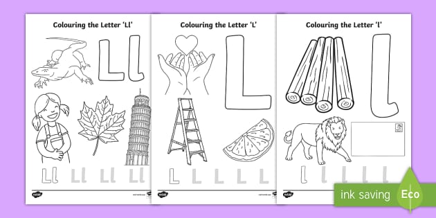 letter l coloring page