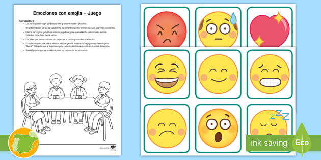 😊 Juego: Emociones con emojis (teacher made) - Twinkl