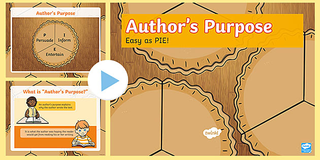 Author's Purpose - PIE game  Authors purpose, Reading classroom