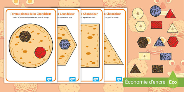 Formes planes de la Chandeleur (teacher made) - Twinkl