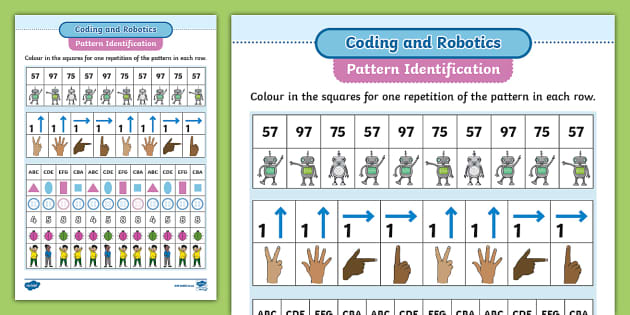 Grade 2 Robotics and Coding Pattern Recognition Identifiy