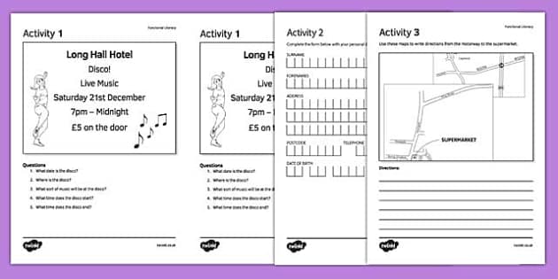 functional skills english writing worksheets comprehension