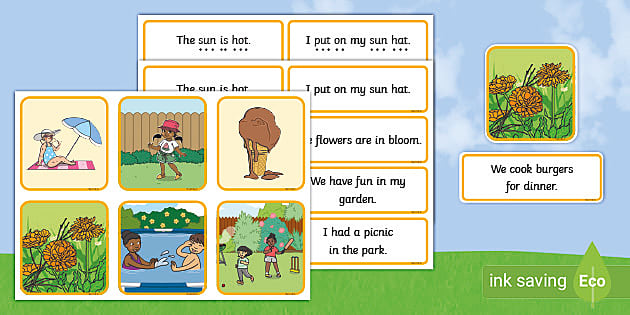 summer-themed-simple-sentence-matching-activity-twinkl