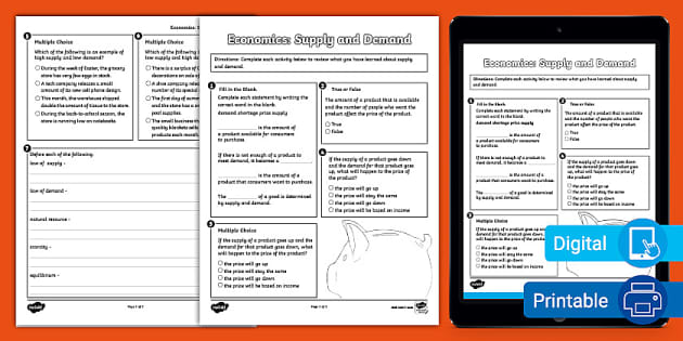economics-supply-and-demand-review-worksheet-for-6th-8th-grade