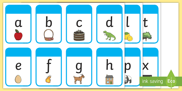 Large Alphabet Flashcards Laminated CAPITALS One Sided Perschool Early Learning 