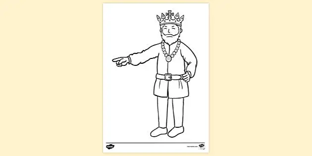 FREE! - Angry King Colouring Sheet - Primary Resources