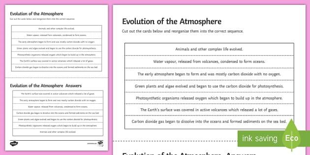 FREE! - Early Atmosphere Sequencing Cards - Twinkl Science Resources
