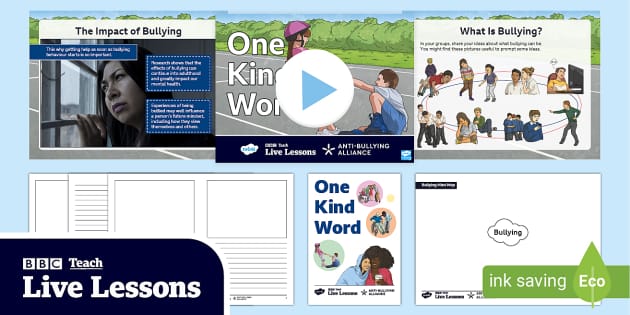 FREE! - Anti-Bullying Week 1 Kind Word BBC Live Lesson Activity Pack