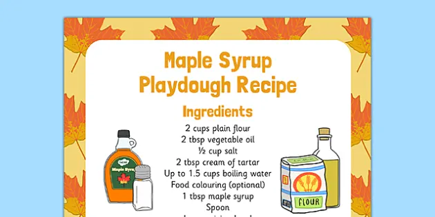 Maple Syrup Playdough Recipe