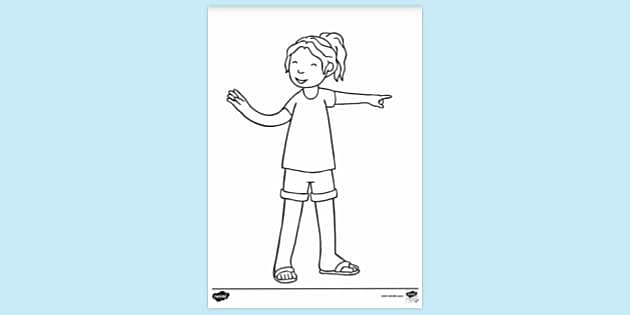 FREE! - Girl in Shorts Colouring l Colouring Sheets - Twinkl