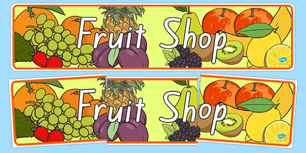 New Zealand Fruit Shop Role Play Banner (teacher made)