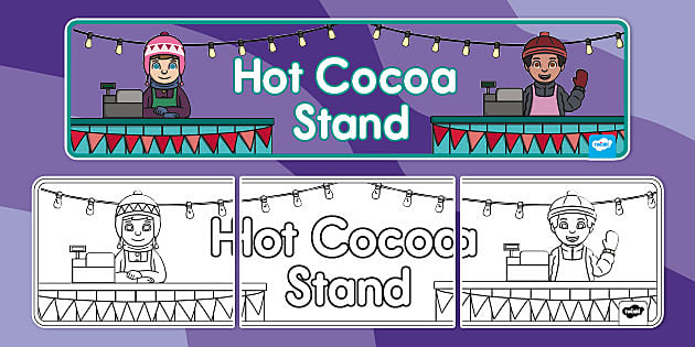 Hot Cocoa Stand Dramatic Play Labels (Teacher-Made) - Twinkl