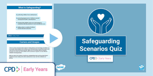 Safeguarding Scenarios Quiz | Early Years CPD | Twinkl