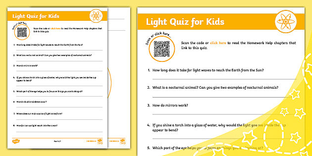 Light Quiz for Kids (teacher made) - Twinkl