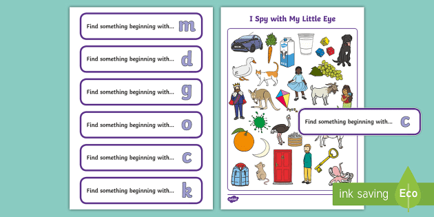 I Spy Initial Sounds Phase 2 Phonics M D G O C K Activity