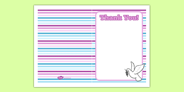 Baptism Thank You Card (Teacher-Made) - Twinkl