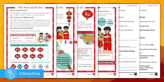 Ks1 Reading Comprehension Online Chinese New Year