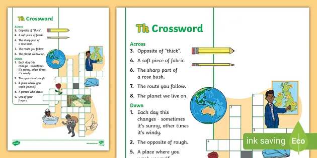 FREE! Earth Day Recycling Crossword Puzzle Printable Twinkl, 40% OFF