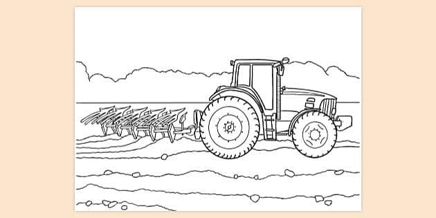Modern Tractor coloring page  Free Printable Coloring Pages
