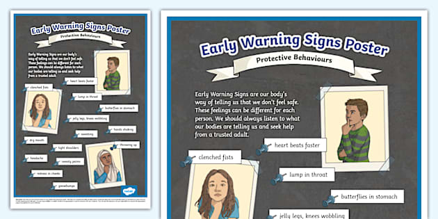 Early Warning Signs Protective Behaviours Poster - Twinkl