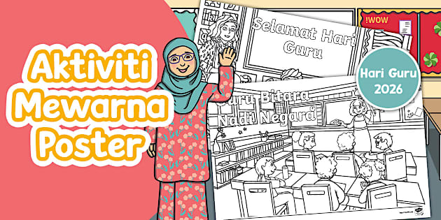 * NEW * Aktiviti Mewarna Poster Hari Guru 2026